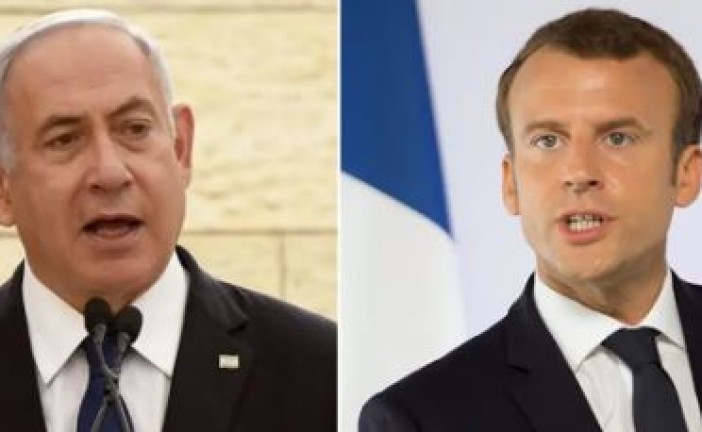 Réponse de Benjamin Netanyahou à la sortie d’Emmanuel Macron :