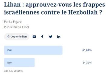 Sondage voter massivement : approuvez-vous les frappes israéliennes contre le Hezbollah ?