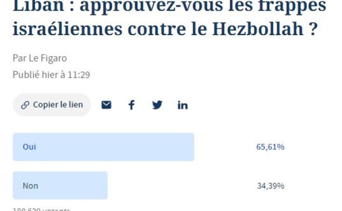 Sondage voter massivement : approuvez-vous les frappes israéliennes contre le Hezbollah ?