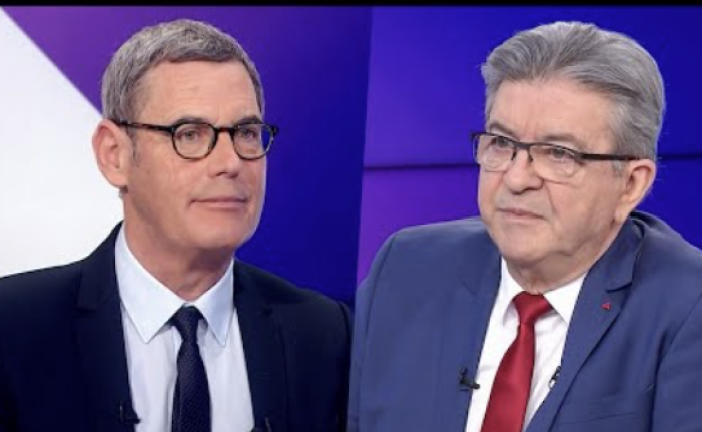 Cette homme est dangereux « « Ça suffit, maintenant ! Taisez-vous » : interrogé sur l’affiche représentant Hanouna, Mélenchon s’indigne